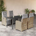 Set mobilier de grădină cu perne, 5 piese, bej, poliratan - WALTI WALTI