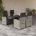 Set mobilier de grădină cu perne, 5 piese gri deschis poliratan - WALTI WALTI