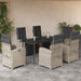 Set mobilier de grădină cu perne, 7 piese gri deschis poliratan - WALTI WALTI