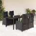 Set mobilier de grădină cu perne, 5 piese, negru, poliratan - WALTI WALTI