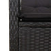 Set mobilier de grădină cu perne, 7 piese, negru, poliratan - WALTI WALTI