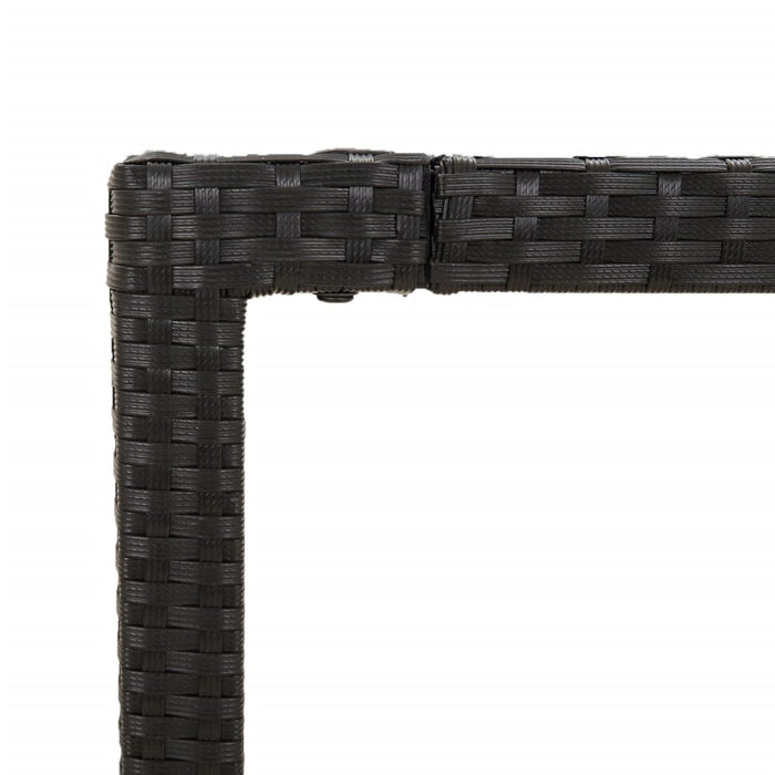 Set mobilier de grădină cu perne, 9 piese, negru, poliratan - WALTI WALTI