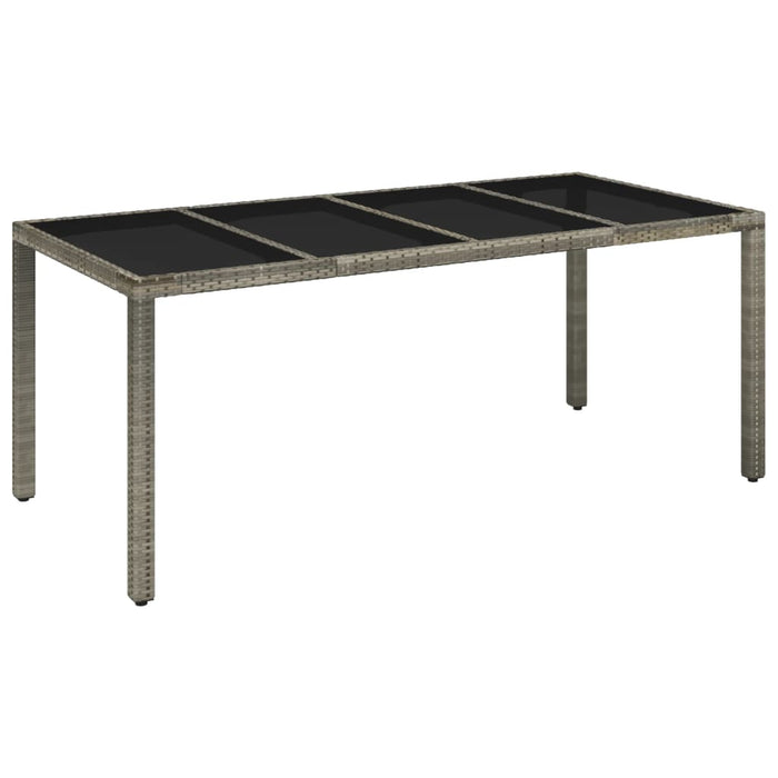 Set mobilier grădină cu perne, 9 piese, gri, poliratan WALTI