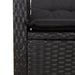 Set mobilier de grădină cu perne, 7 piese, negru, poliratan - WALTI WALTI