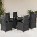 Set mobilier de grădină cu perne, 7 piese, negru, poliratan - WALTI WALTI