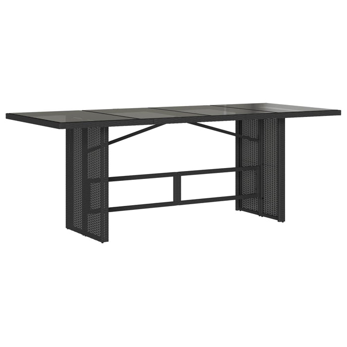 Set mobilier de grădină cu perne, 9 piese, negru, poliratan WALTI