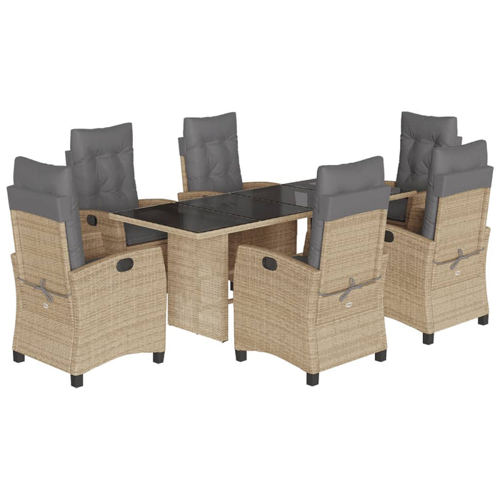 Set mobilier pentru grădină, 7 piese, cu perne, bej, poliratan - WALTI WALTI