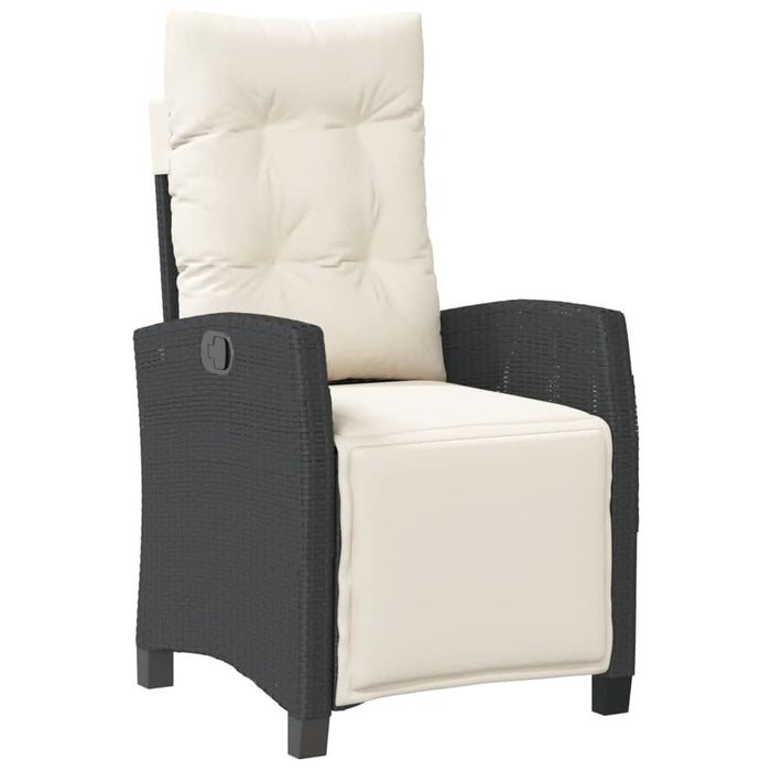 Set mobilier de grădină cu perne, 9 piese, negru, poliratan - WALTI WALTI