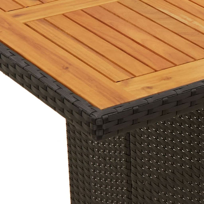 Set mobilier de grădină cu perne, 9 piese, negru, poliratan - WALTI WALTI