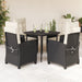 Set mobilier de grădină cu perne, 5 piese, negru, poliratan - WALTI WALTI