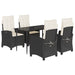 Set mobilier de grădină cu perne, 5 piese, negru, poliratan - WALTI WALTI