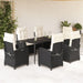 Set mobilier de grădină cu perne, 7 piese, negru, poliratan - WALTI WALTI