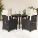 Set mobilier de grădină cu perne, 5 piese, negru, poliratan - WALTI WALTI