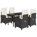 Set mobilier de grădină cu perne, 5 piese, negru, poliratan - WALTI WALTI