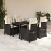 Set mobilier de grădină cu perne, 5 piese, negru, poliratan - WALTI WALTI