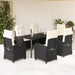 Set mobilier de grădină cu perne, 7 piese, negru, poliratan - WALTI WALTI