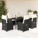 Set mobilier de grădină cu perne, 7 piese, negru, poliratan - WALTI WALTI