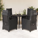 Set mobilier de grădină cu perne, 5 piese, negru, poliratan - WALTI WALTI