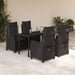 Set mobilier de grădină cu perne, 5 piese, negru, poliratan - WALTI WALTI