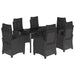 Set mobilier de grădină cu perne, 7 piese, negru, poliratan - WALTI WALTI