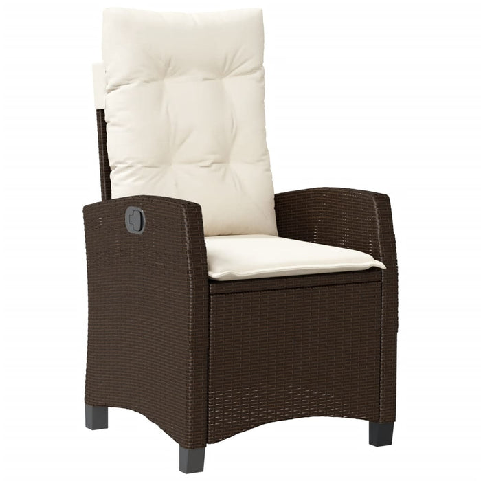 Set mobilier de grădină, 5 piese, cu perne, maro, poliratan - WALTI WALTI