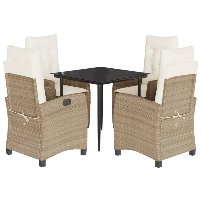 Set mobilier de grădină cu perne, 5 piese, bej, poliratan - WALTI WALTI
