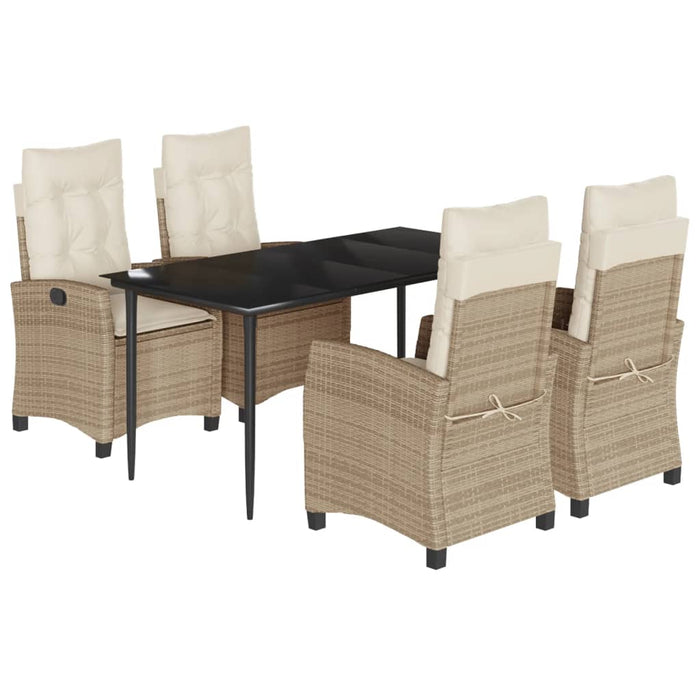Set mobilier de grădină cu perne, 5 piese, bej, poliratan - WALTI WALTI