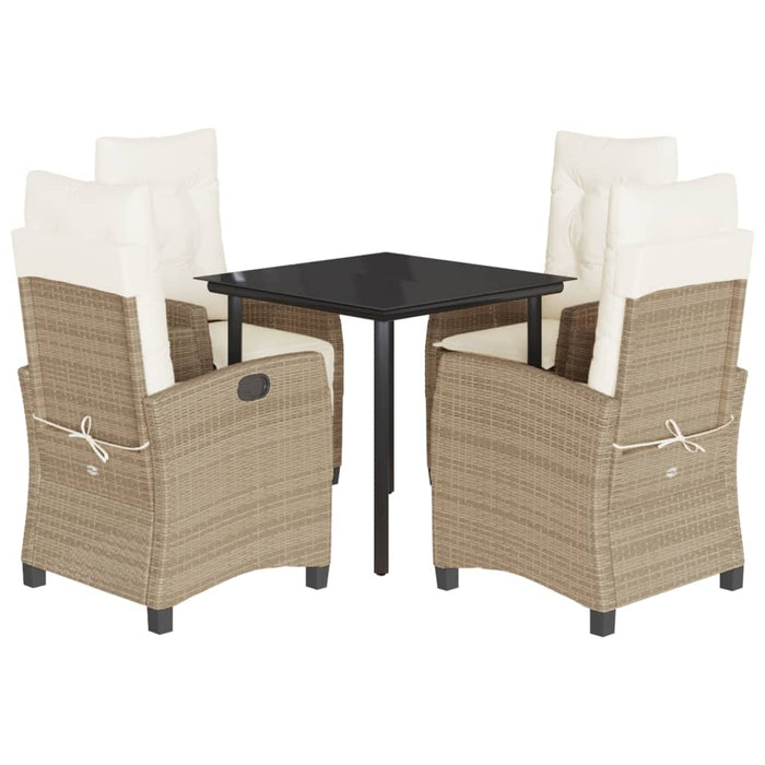Set mobilier de grădină cu perne, 5 piese, bej, poliratan - WALTI WALTI