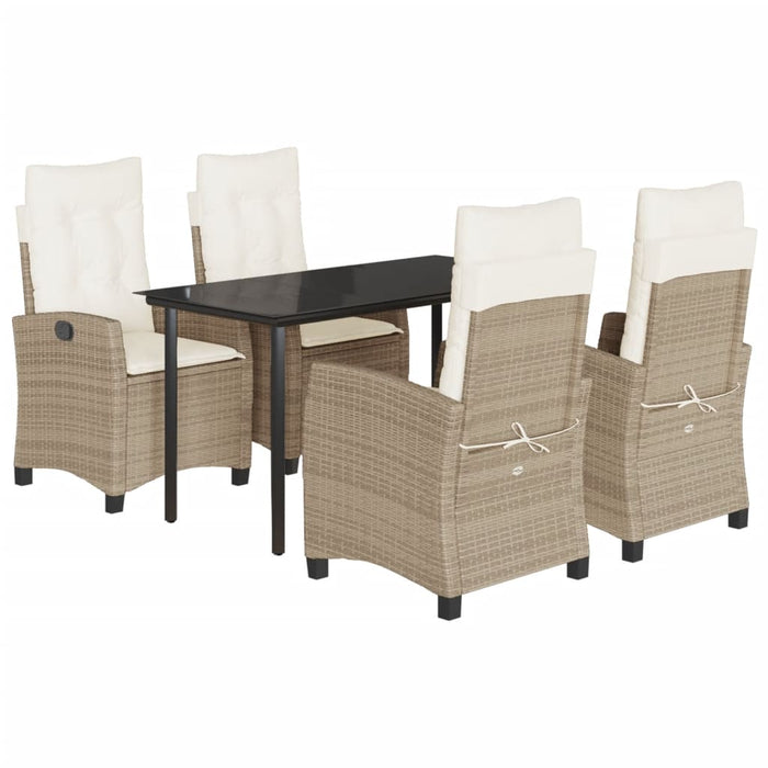 Set mobilier de grădină cu perne, 5 piese, bej, poliratan - WALTI WALTI