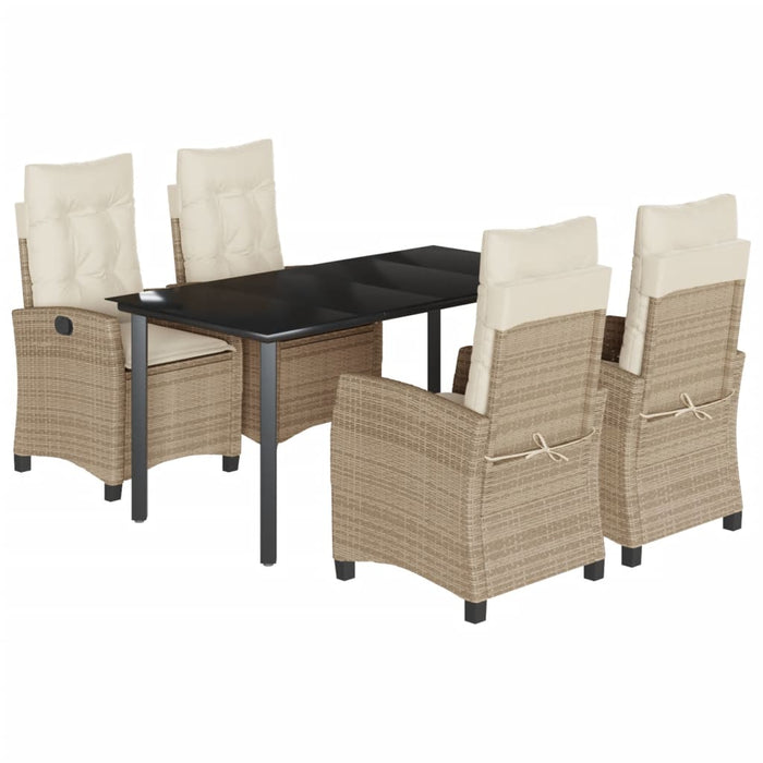 Set mobilier de grădină cu perne, 5 piese, bej, poliratan - WALTI WALTI