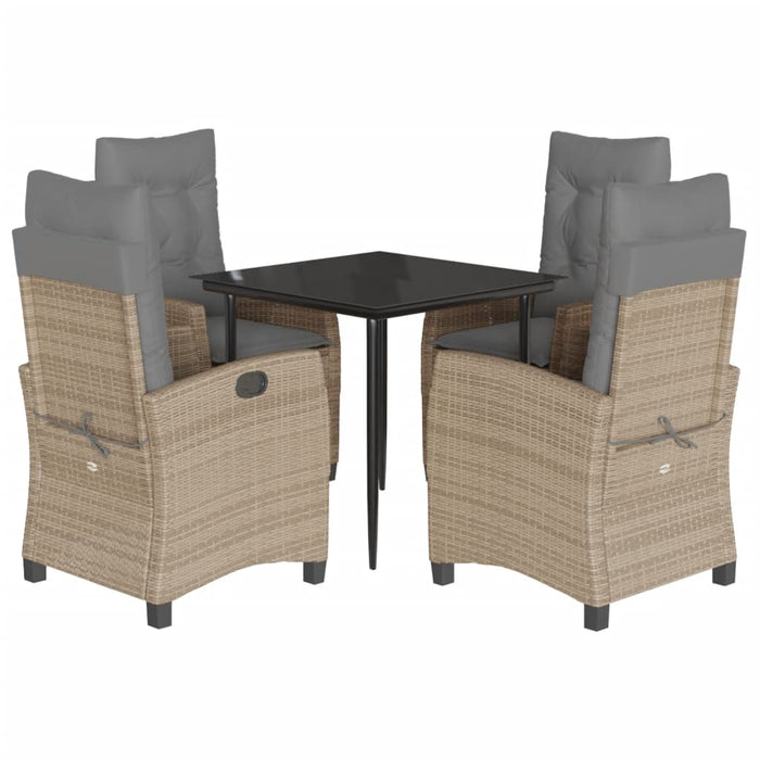 Set mobilier pentru grădină, 5 piese, cu perne, bej, poliratan - WALTI WALTI