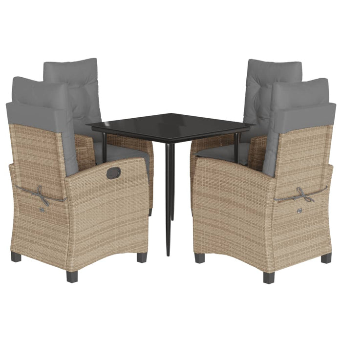 Set mobilier pentru grădină, 5 piese, cu perne, bej, poliratan - WALTI WALTI