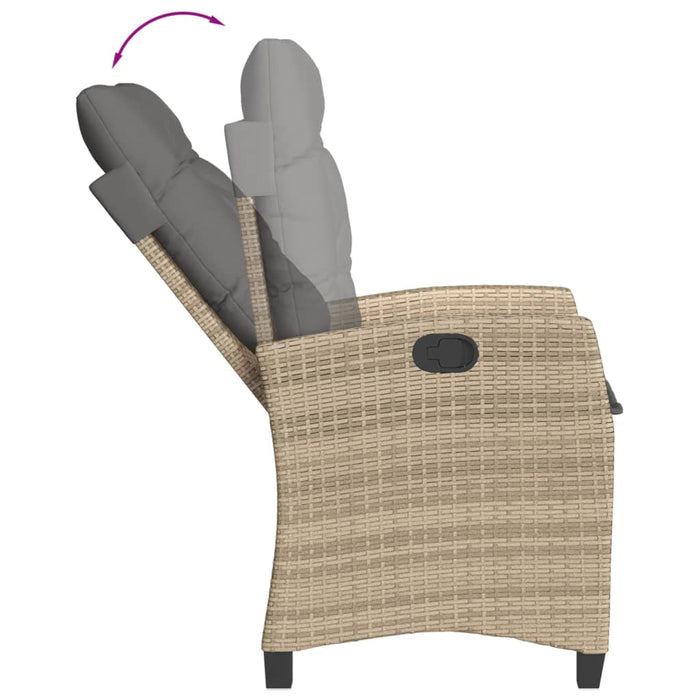 Set mobilier pentru grădină, 5 piese, cu perne, bej, poliratan - WALTI WALTI