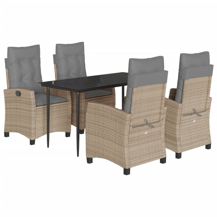 Set mobilier pentru grădină, 5 piese, cu perne, bej, poliratan - WALTI WALTI