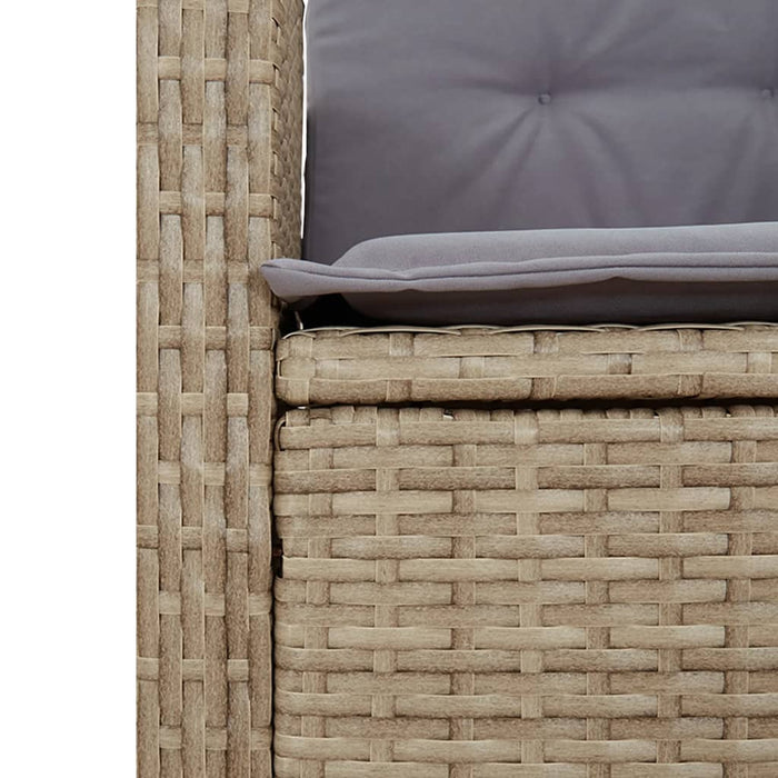 Set mobilier pentru grădină, 7 piese, cu perne, bej, poliratan WALTI