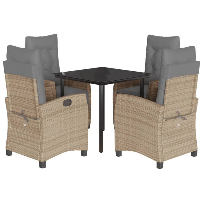 Set mobilier pentru grădină, 5 piese, cu perne, bej, poliratan - WALTI WALTI