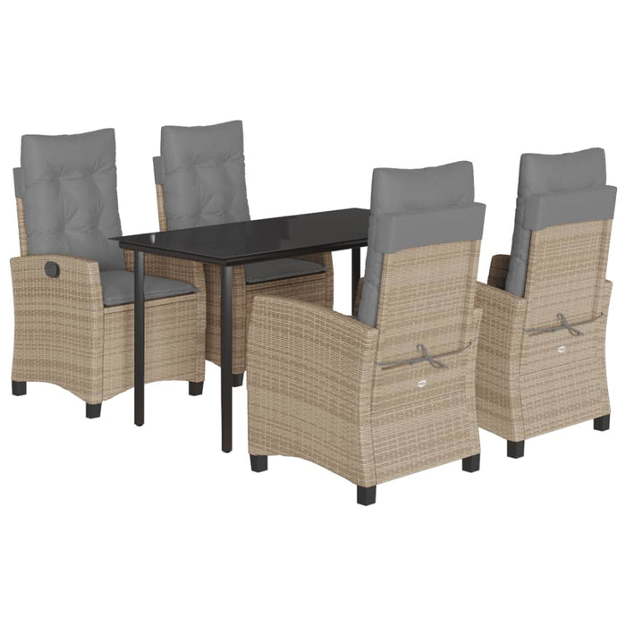 Set mobilier pentru grădină, 5 piese, cu perne, bej, poliratan - WALTI WALTI