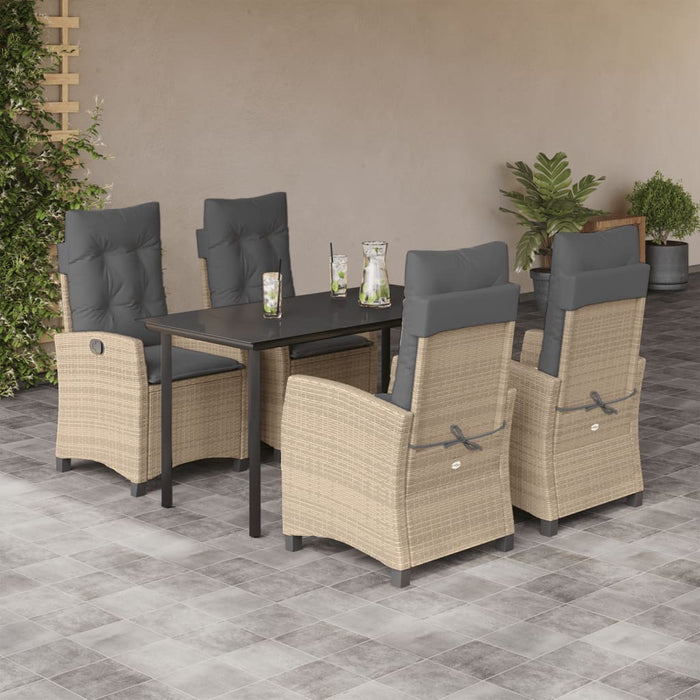 Set mobilier pentru grădină, 5 piese, cu perne, bej, poliratan - WALTI WALTI