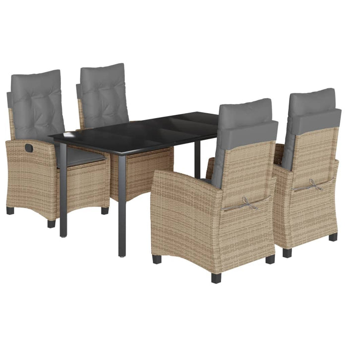 Set mobilier pentru grădină, 5 piese, cu perne, bej, poliratan - WALTI WALTI