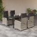 Set mobilier de grădină cu perne, 5 piese gri deschis poliratan - WALTI WALTI
