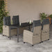 Set mobilier de grădină cu perne, 5 piese gri deschis poliratan - WALTI WALTI