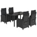 Set mobilier de grădină cu perne, 5 piese, negru, poliratan - WALTI WALTI