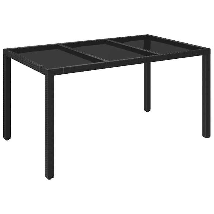 Set mobilier de grădină cu perne, 5 piese, negru, poliratan - WALTI WALTI