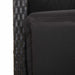 Set mobilier de grădină cu perne, 9 piese, negru, poliratan - WALTI WALTI