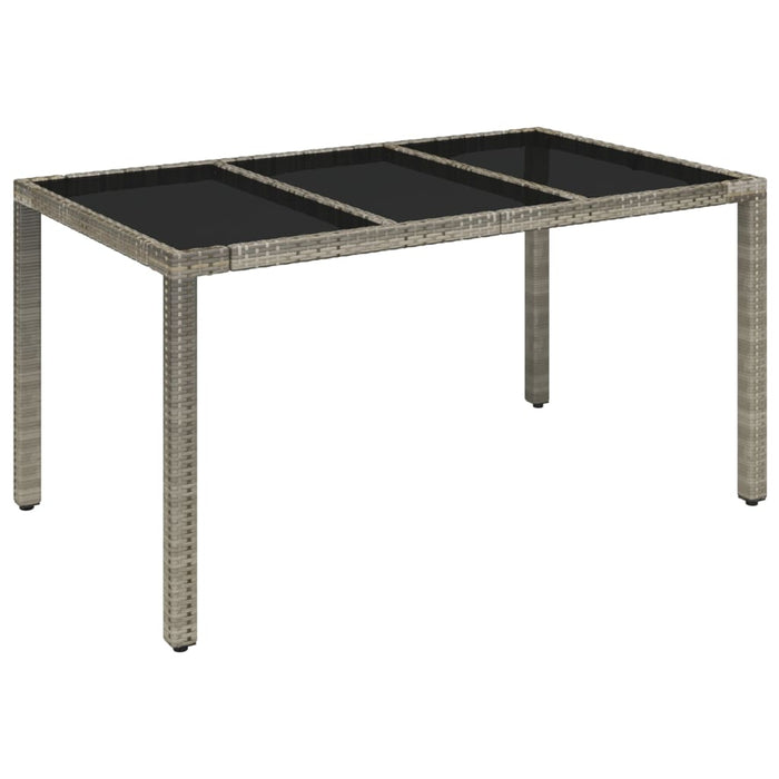 Set mobilier de grădină cu perne, 5 piese, gri, poliratan WALTI