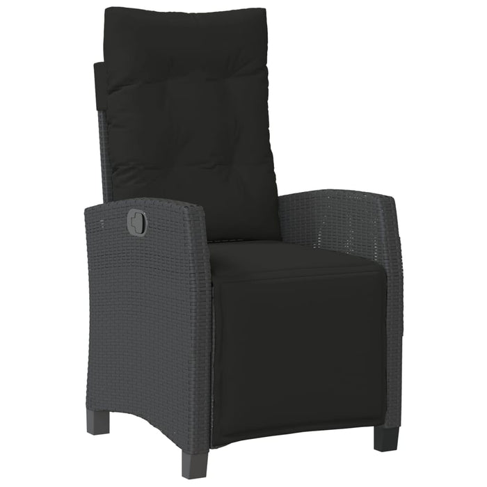 Set mobilier de grădină cu perne, 7 piese, negru, poliratan - WALTI WALTI