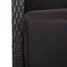 Set mobilier de grădină cu perne, 7 piese, negru, poliratan - WALTI WALTI