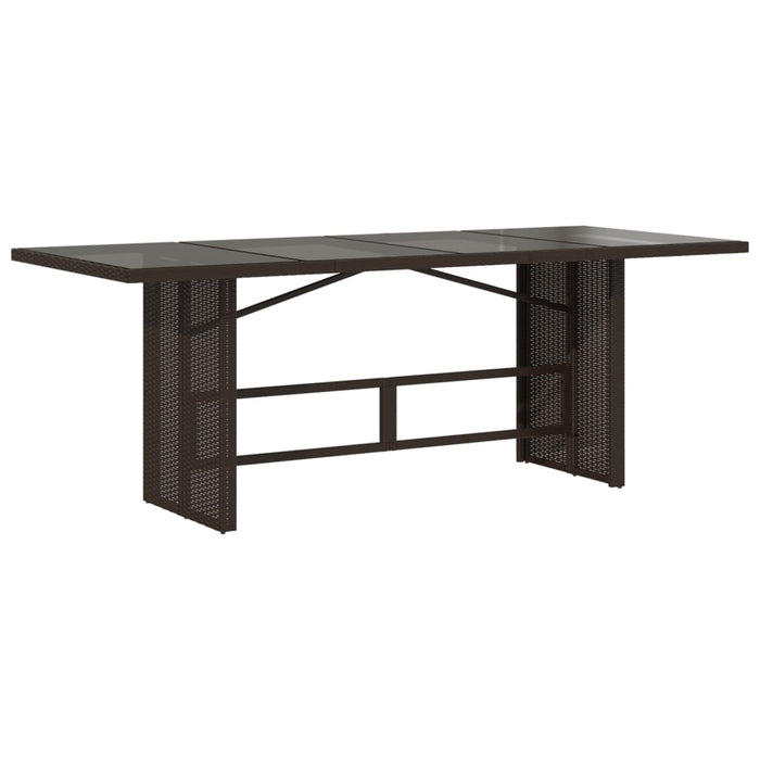Set mobilier de grădină cu perne, 7 piese, maro, poliratan WALTI