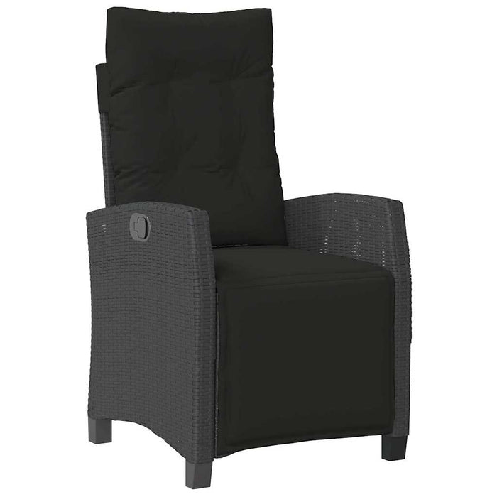 Set mobilier de grădină cu perne, 9 piese, negru, poliratan - WALTI WALTI