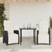 Set mobilier de grădină cu perne, 3 piese, negru, poliratan - WALTI WALTI